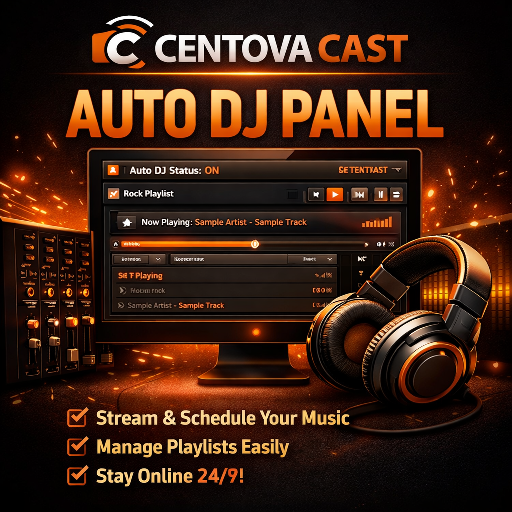 Centova Cast Control Panel Dashboard